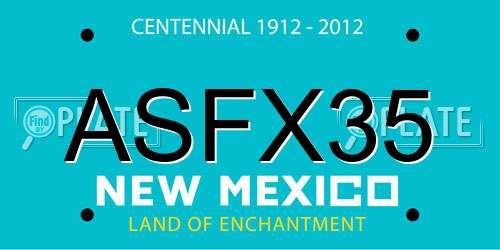ASFX35 New Mexico License Plate