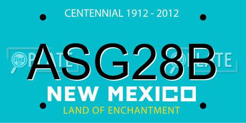 ASG28B New Mexico License Plate