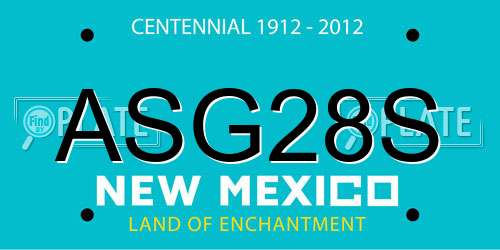 ASG28S New Mexico License Plate