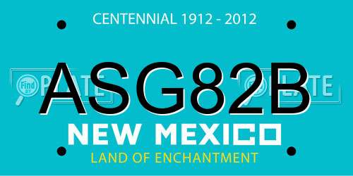 ASG82B New Mexico License Plate