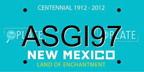 ASGI97 New Mexico License Plate