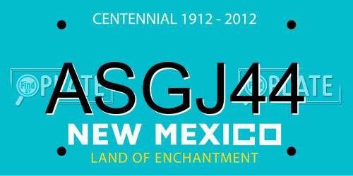 ASGJ44 New Mexico License Plate