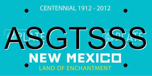 ASGTSSS New Mexico License Plate