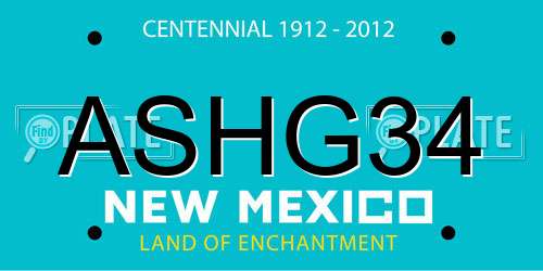 ASHG34 New Mexico License Plate