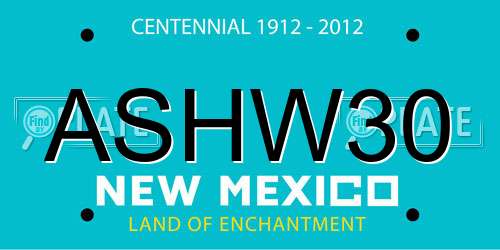 ASHW30 New Mexico License Plate