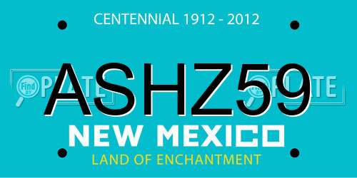 ASHZ59 New Mexico License Plate