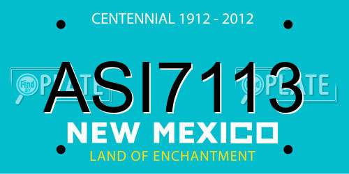 ASI7113 New Mexico License Plate
