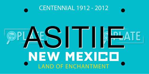 ASITIIE New Mexico License Plate