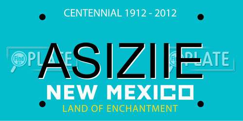 ASIZIIE New Mexico License Plate