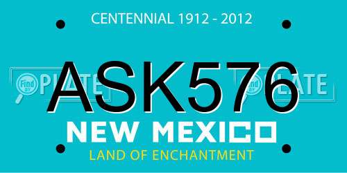 ASK576 New Mexico License Plate