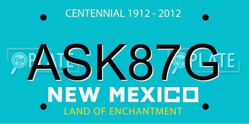ASK87G New Mexico License Plate