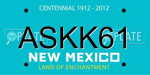 ASKK61 New Mexico License Plate