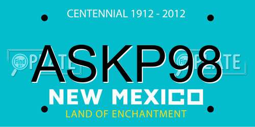ASKP98 New Mexico License Plate