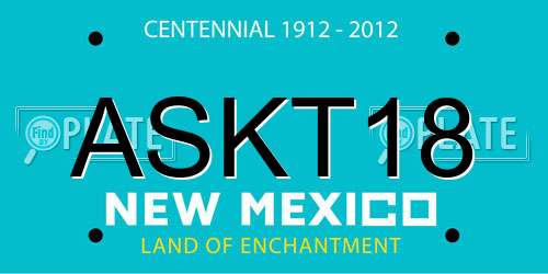 ASKT18 New Mexico License Plate