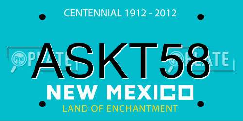 ASKT58 New Mexico License Plate