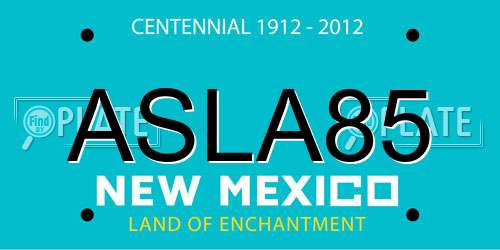 ASLA85 New Mexico License Plate
