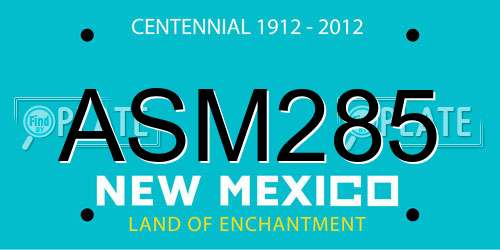 ASM285 New Mexico License Plate