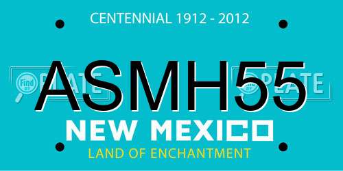 ASMH55 New Mexico License Plate