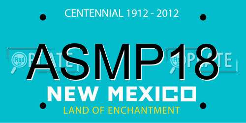 ASMP18 New Mexico License Plate