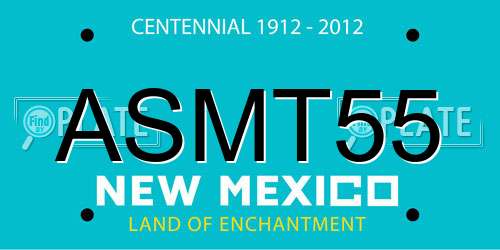 ASMT55 New Mexico License Plate