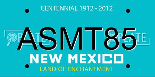 ASMT85 New Mexico License Plate