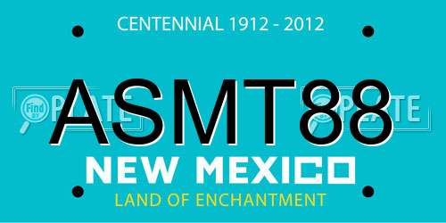 ASMT88 New Mexico License Plate