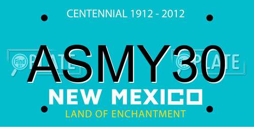 ASMY30 New Mexico License Plate