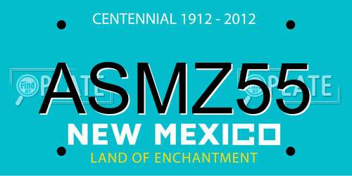 ASMZ55 New Mexico License Plate