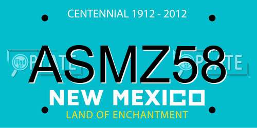 ASMZ58 New Mexico License Plate