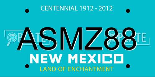 ASMZ88 New Mexico License Plate