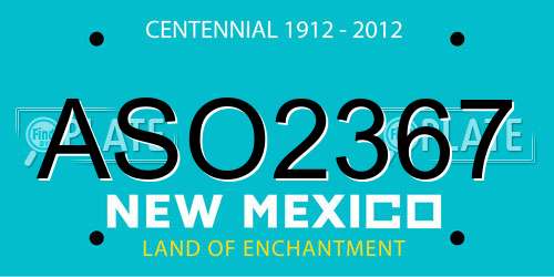 ASO2367 New Mexico License Plate