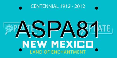 ASPA81 New Mexico License Plate