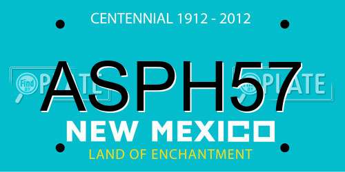 ASPH57 New Mexico License Plate