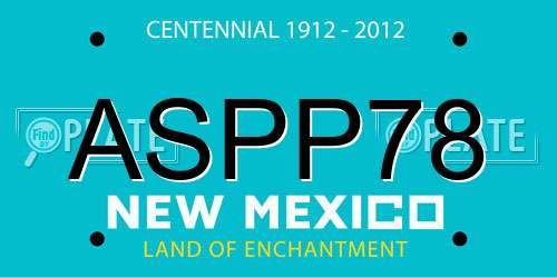 ASPP78 New Mexico License Plate