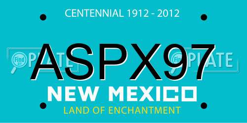 ASPX97 New Mexico License Plate