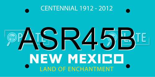 ASR45B New Mexico License Plate