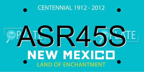 ASR45S New Mexico License Plate
