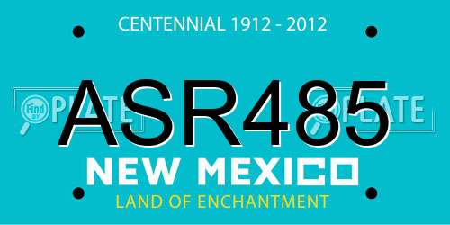 ASR485 New Mexico License Plate