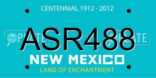ASR488 New Mexico License Plate