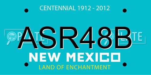 ASR48B New Mexico License Plate