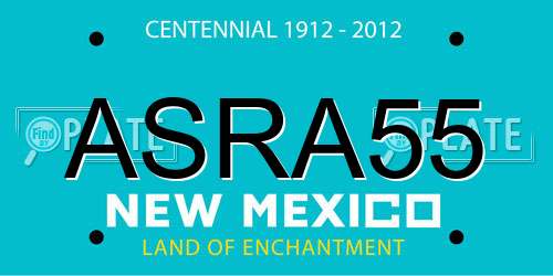 ASRA55 New Mexico License Plate