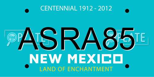 ASRA85 New Mexico License Plate