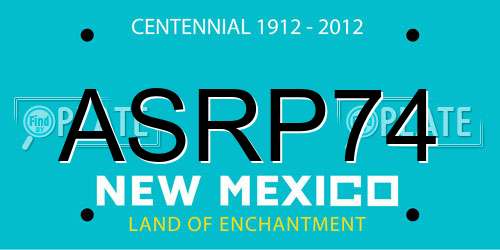 ASRP74 New Mexico License Plate