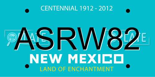 ASRW82 New Mexico License Plate