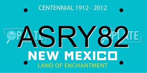 ASRY82 New Mexico License Plate