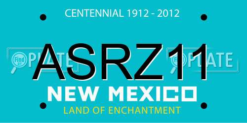 ASRZ11 New Mexico License Plate