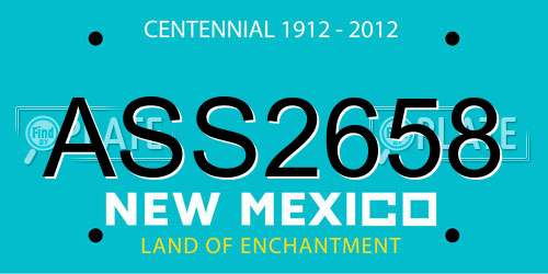 ASS2658 New Mexico License Plate