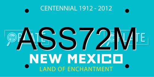 ASS72M New Mexico License Plate