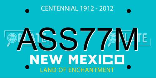 ASS77M New Mexico License Plate