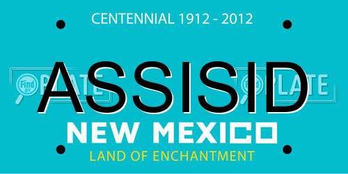 ASSISID New Mexico License Plate